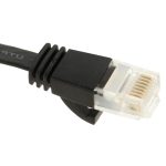 CAT6 Ultradünnes Flat-Ethernet-Netzwerk-LAN-Kabel, Länge: 5 m (schwarz) – Bild 3