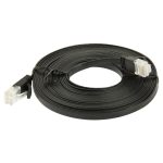 CAT6 Ultradünnes Flat-Ethernet-Netzwerk-LAN-Kabel, Länge: 5 m (schwarz) – Bild 4