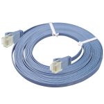 CAT6 Ultradünnes Flat-Ethernet-Netzwerk-LAN-Kabel, Länge: 50 m (blau) – Bild 2