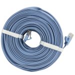 CAT6 Ultradünnes Flat-Ethernet-Netzwerk-LAN-Kabel, Länge: 50 m (blau) – Bild 3