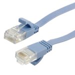 CAT6 Ultradünnes Flat-Ethernet-Netzwerk-LAN-Kabel, Länge: 50 m (blau) – Bild 4