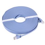 CAT6 Ultradünnes Flat-Ethernet-Netzwerk-LAN-Kabel, Länge: 20 m (blau)