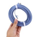 CAT6 Ultradünnes flaches Ethernet-Netzwerk-LAN-Kabel, 30m Blue – Bild 5