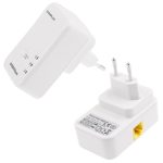 2 PCS 500 Mbit / s Powerline-Netzwerk Mini-Homeplug AV-Ethernet-Brücke, 7HP150, EU-Stecker (weiß)