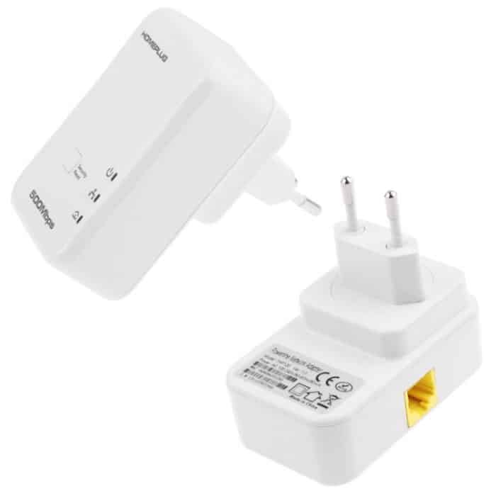 2 PCS 500 Mbit / s Powerline-Netzwerk Mini-Homeplug AV-Ethernet-Brücke, 7HP150, EU-Stecker (weiß) – Bild 2