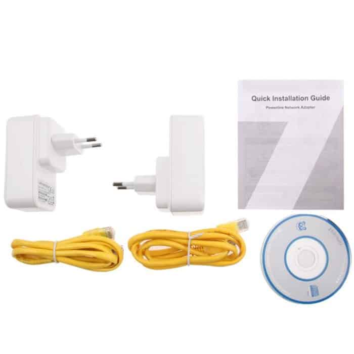 2 PCS 500 Mbit / s Powerline-Netzwerk Mini-Homeplug AV-Ethernet-Brücke, 7HP150, EU-Stecker (weiß) – Bild 4