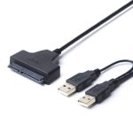 Doppelter USB 2.0 zu SATA-Festplattenadapterkabel für 2,5-Zoll-SATA-Festplatte / SSD – Bild 4