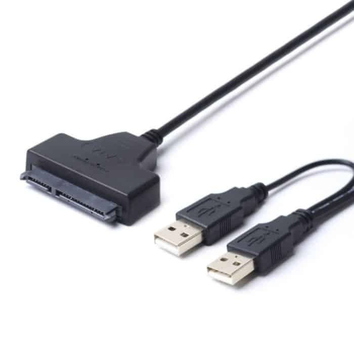 Doppelter USB 2.0 zu SATA-Festplattenadapterkabel für 2,5-Zoll-SATA-Festplatte / SSD – Bild 4
