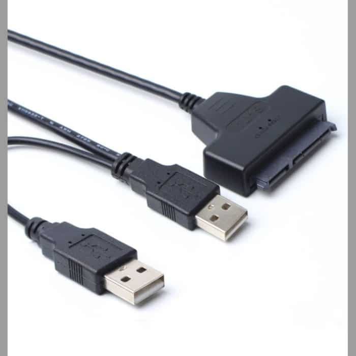 Doppelter USB 2.0 zu SATA-Festplattenadapterkabel für 2,5-Zoll-SATA-Festplatte / SSD – Bild 5