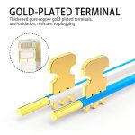 Vergoldeter Kopf CAT7 Hochgeschwindigkeits-10-Gbit/s-ultradünnes flaches Ethernet-Netzwerk-LAN-Kabel, 1m, 2m, 3m, 5m, 10m, 15m, 20m, 25m, 30m – Bild 3