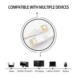 Vergoldeter Kopf CAT7 Hochgeschwindigkeits-10-Gbit/s-ultradünnes flaches Ethernet-Netzwerk-LAN-Kabel, 1m, 2m, 3m, 5m, 10m, 15m, 20m, 25m, 30m – Bild 6