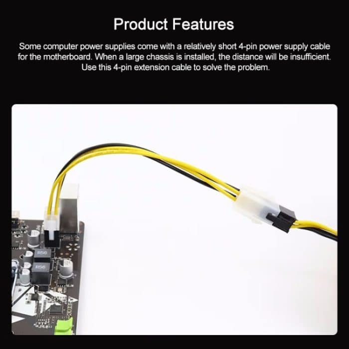ATX 4-poliger Stecker-Buchse-Verlängerungskabel-Kabelstecker – Bild 5