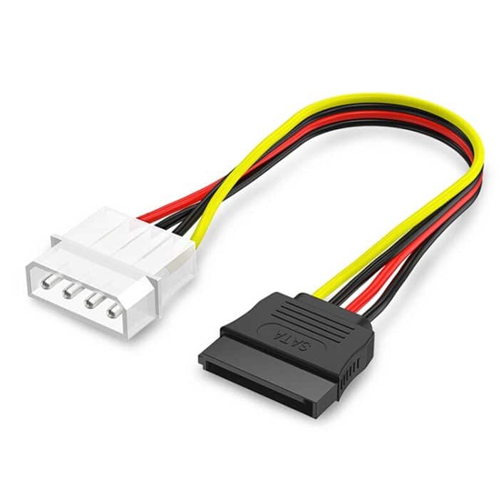 S-PC-0930A.jpg 4-poliger IDE-zu-Serial-ATA-SATA-Stromkabeladapter (15 cm), Material: Al+Mg, 4 PIN IDE to SATA – Bild 1