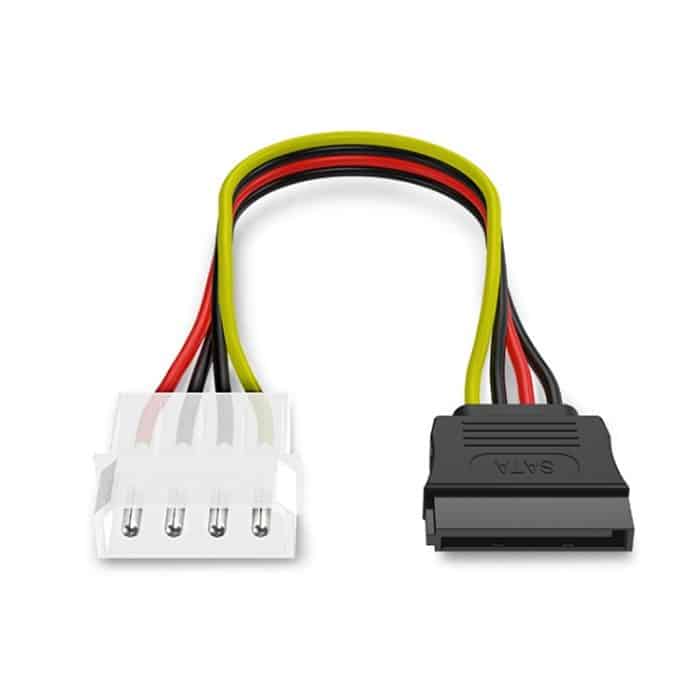 4-poliger IDE-zu-Serial-ATA-SATA-Stromkabeladapter (15 cm), Material: Al+Mg, 4 PIN IDE to SATA – Bild 2