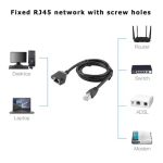 RJ45-Verlängerungskabel für Buchse von Buchse zu Stecker, Länge: 1,5 m (schwarz) – Bild 4