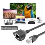 RJ45-Verlängerungskabel für Buchse von Buchse zu Stecker, Länge: 1,5 m (schwarz) – Bild 5