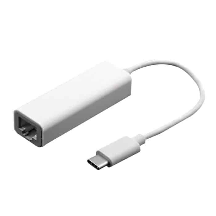10 cm USB-C / Typ C 3.1 Highspeed-Ethernet-Adapter, Für MacBook 12 Zoll / Chromebook Pixel 2015, Länge: 10 cm (Weiß) – Bild 1