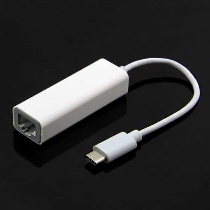 10 cm USB-C / Typ C 3.1 Highspeed-Ethernet-Adapter, Für MacBook 12 Zoll / Chromebook Pixel 2015, Länge: 10 cm (Weiß) – Bild 2