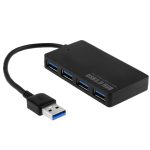 Tragbare Super Speed ​​4 Ports USB 3.0 HUB LED-Anzeige 5 Gbit / s Hot-Swap, klares USB3.0-Signal