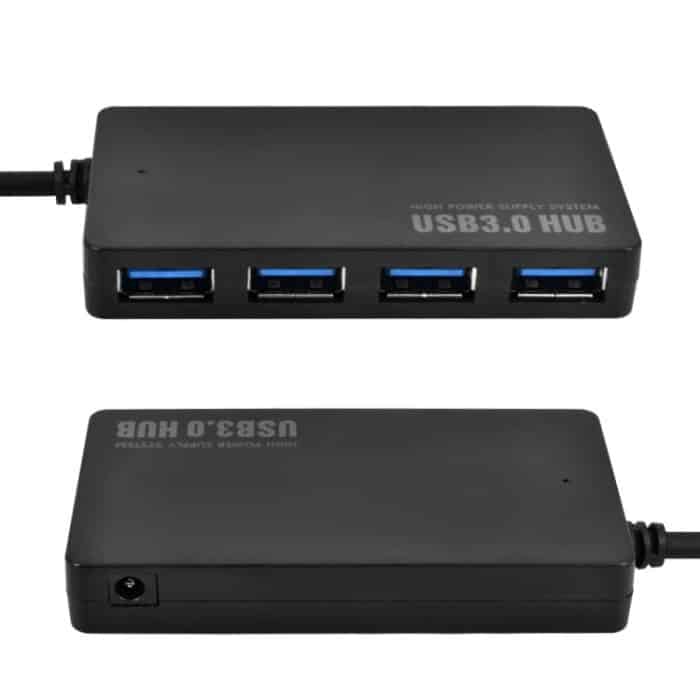 Tragbare Super Speed ​​4 Ports USB 3.0 HUB LED-Anzeige 5 Gbit / s Hot-Swap, klares USB3.0-Signal – Bild 4