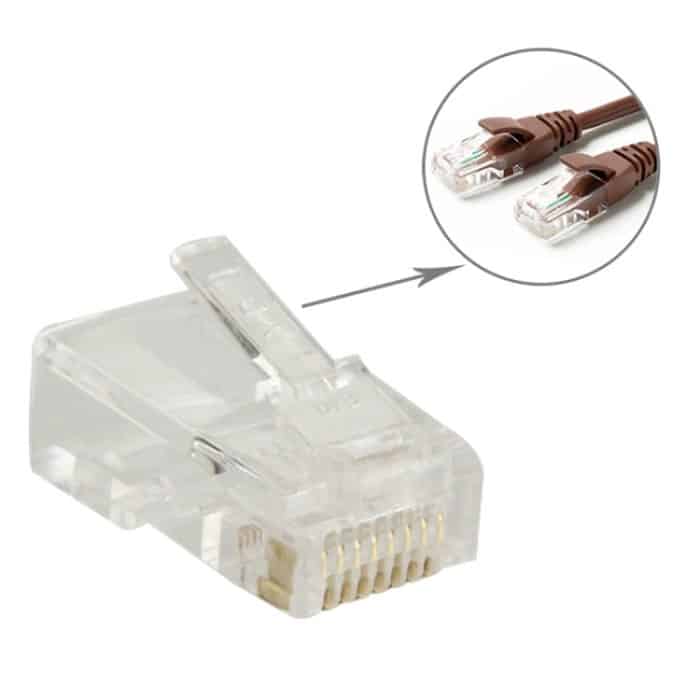 Modularer Stecker mit 100 PCS RJ45-Anschluss, Gold: 3u – Bild 7
