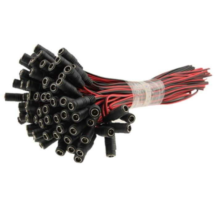 100 PCS 5,5 x 2,1 mm Gleichstrom-Buchsenadapter für LED-Lichtsteuerung, Länge: 30 cm – Bild 4