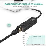 USB 3.0 10/100 / 1000Mbps Ethernet Adapter für Laptops, Plug and Play (schwarz) – Bild 5