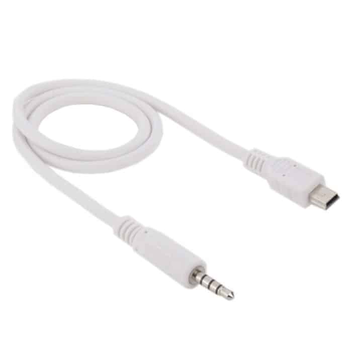 S-PC-7308.jpg 3,5 mm Stecker auf Mini USB Stecker Audio AUX-Kabel, Länge: ca. 50 cm – Bild 1
