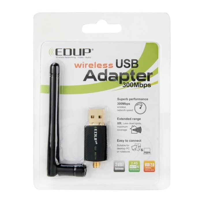 EDUP EP-N1581 Mini-USB-WLAN 802.11n / g / b 300 Mbit / s 2,4 GHz Wireless Adapter Externe Antenne – Bild 6