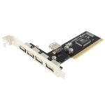 USB 2.0 4 + 1 Ports PCI-Karte (schwarz)