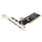 USB 2.0 4 + 1 Ports PCI-Karte (schwarz) – Bild 2