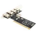 USB 2.0 4 + 1 Ports PCI-Karte (schwarz) – Bild 3