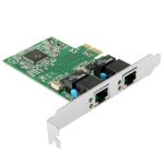 PCI-Express-Dual-Gigabit-Ethernet-Controller-Kartenadapter 2-Port RJ45 10/100/1000 BASE-T (IO-PCE8111-2GLAN)