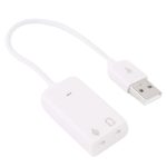 7.1-Kanal-USB 2.0-Soundadapter, Plug and Play (weiß)