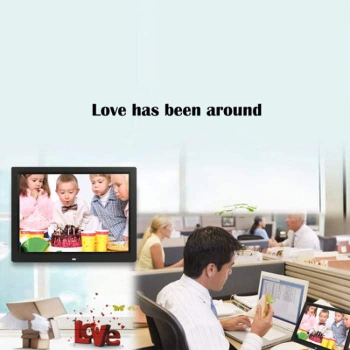 14-Zoll-Multimedia-Digital-Fotorahmen mit LED-Display, Halterung und Musik- und Filmplayer, unterstützt USB-/SD-/MS-/MMC-Karteneingang – Bild 10