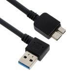 USB 3.0-Stecker auf Micro USB 3.0-Steckeradapterkabel, rechte Biegung, Länge: 12 cm – Bild 2