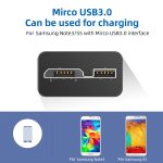 USB 3.0-Stecker auf Micro USB 3.0-Steckeradapterkabel, rechte Biegung, Länge: 12 cm – Bild 4