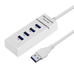 4 Ports USB 3.0 Hub Splitter mit LED, Super Speed 5 Gbit/s, BYL-P104, USB 3.0 (White), USB 3.0 (Black)