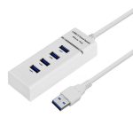 4 Ports USB 3.0 Hub Splitter mit LED, Super Speed 5 Gbit/s, BYL-P104, USB 3.0 (White), USB 3.0 (Black) – Bild 2