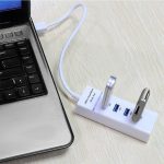 4 Ports USB 3.0 Hub Splitter mit LED, Super Speed 5 Gbit/s, BYL-P104, USB 3.0 (White), USB 3.0 (Black) – Bild 5