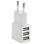 5V 2A EU Plug 3 USB-Ladeadapter, Für iPhone, Galaxy, Huawei, Xiaomi, LG, HTC und andere Smartphones (Weiß)