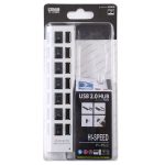 7 Ports USB Hub 2.0 USB Splitter High Speed 480 Mbit/s mit EIN/AUS-Schalter / 7 LEDs, 7 Ports (White), 7 Ports (Black) – Bild 5
