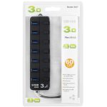 7 Ports USB 3.0-Hub mit individuellen Schalter für jeden Datenübertragungsport (schwarz) – Bild 5