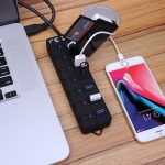 7 Ports USB 3.0-Hub mit individuellen Schalter für jeden Datenübertragungsport (schwarz) – Bild 7