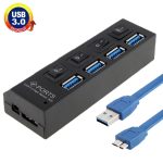 4 Ports USB 3.0 HUB, Super Speed 5 Gbit/s, Plug and Play, unterstützt 1 TB, 4 Ports (Black), 4 Ports (White)