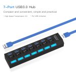 7 Ports USB 3.0 HUB, Super Speed 5 Gbit/s, Plug and Play, unterstützt 1 TB, 7 Ports (Black), 7 Ports (White) – Bild 2