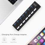 7 Ports USB 3.0 HUB, Super Speed 5 Gbit/s, Plug and Play, unterstützt 1 TB, 7 Ports (Black), 7 Ports (White) – Bild 6
