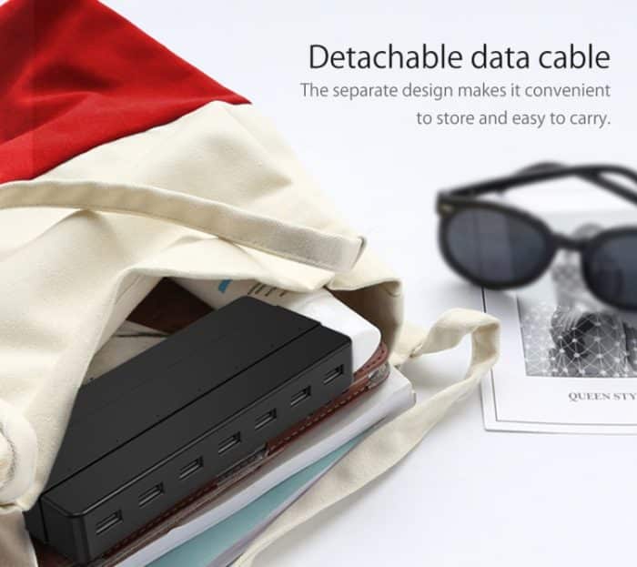 Orico H7928-U2-V1 Desktop 7 Anschlüsse USB 2.0-Hub mit Netzteil (schwarz) – Bild 11