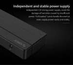 Orico H7928-U2-V1 Desktop 7 Anschlüsse USB 2.0-Hub mit Netzteil (schwarz) – Bild 6