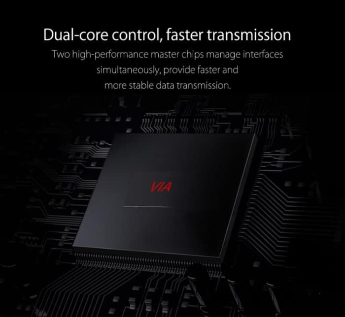 Orico H7928-U2-V1 Desktop 7 Anschlüsse USB 2.0-Hub mit Netzteil (schwarz) – Bild 7